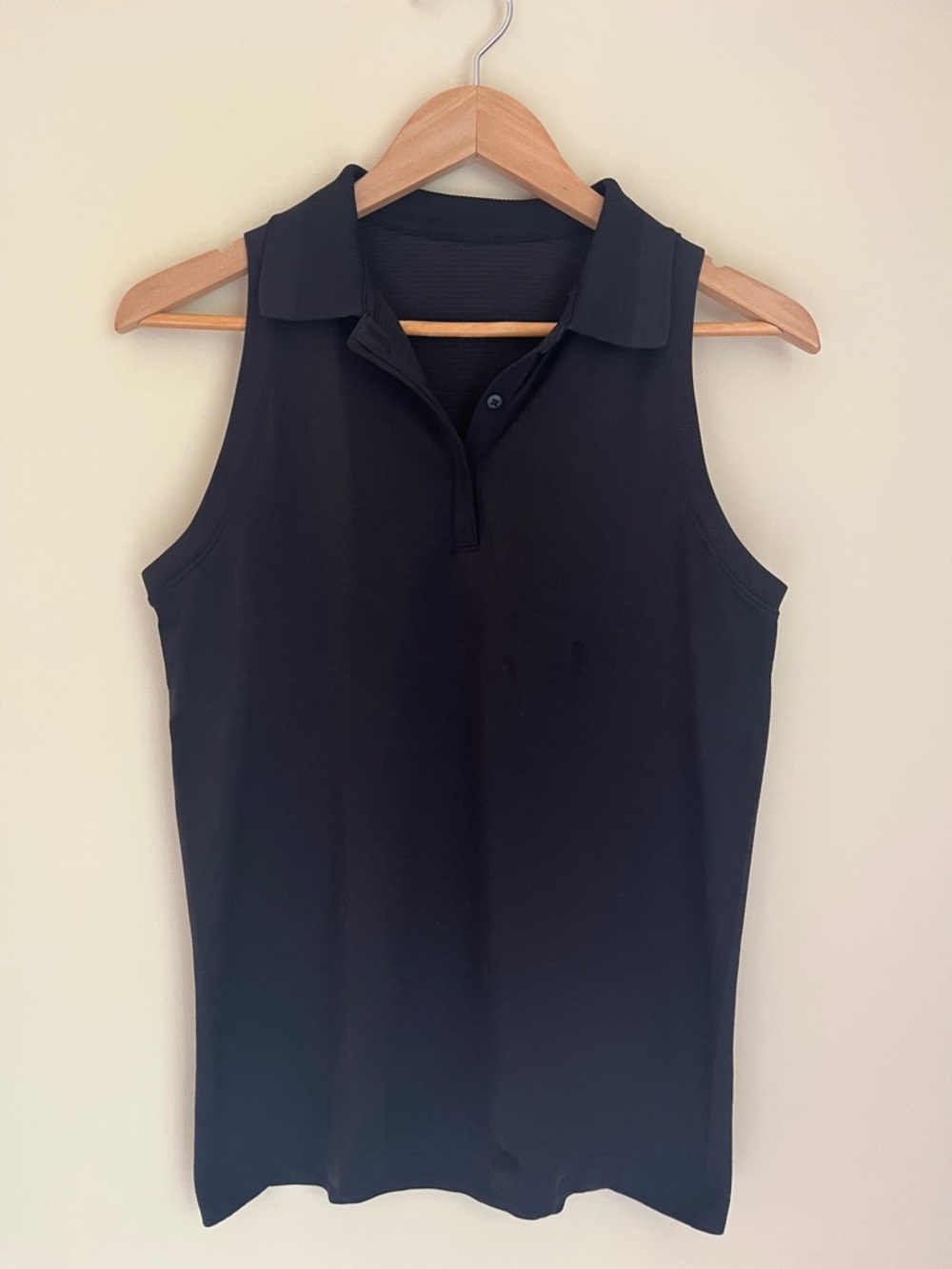 lululemon athletica Black Sleeveless Polo Tank Top